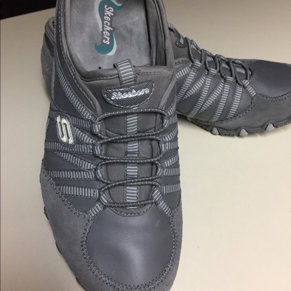 Skechers Grey slip on shoes